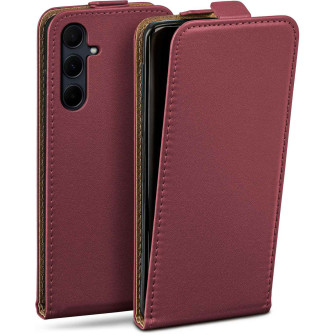 moex Flip Case Samsung Galaxy A35 5G Klapphülle Leder Optik – Maroon-Red moex Flip Case Samsung Galaxy A35 5G Klapphülle Leder Optik – Maroon-Red