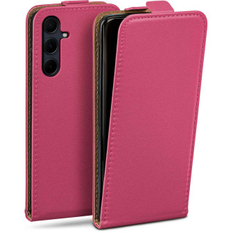 moex moex Flip Case Samsung Galaxy A35 5G Klapphülle Leder Optik – Berry-Fuchsia
