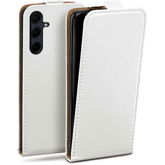 moex Flip Case Samsung Galaxy A35 5G Klapphülle Leder Optik – Pearl-White moex Flip Case Samsung Galaxy A35 5G Klapphülle Leder Optik – Pearl-White