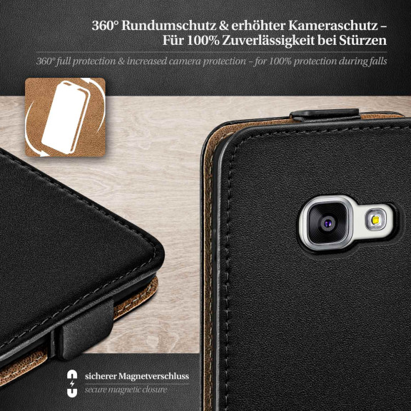 moex Flip Case Samsung Galaxy A5 (2016) Klapphülle Leder Optik – Weiteres Produktbild 3