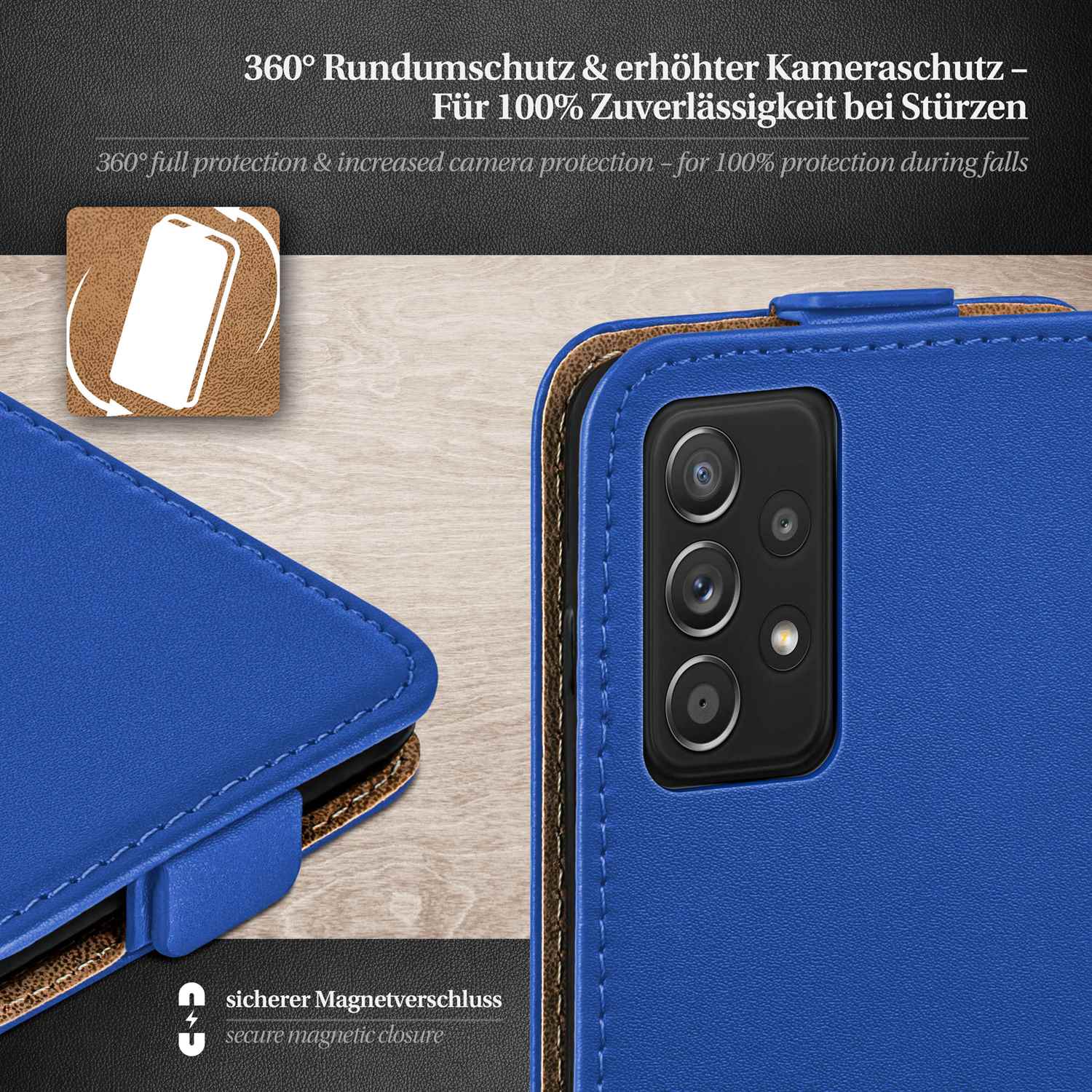 moex Flip Case Samsung Galaxy A52s 5G Klapphülle Leder Optik – Weiteres Produktbild 3 moex Flip Case Samsung Galaxy A52s 5G Klapphülle Leder Optik – Weiteres Produktbild 3