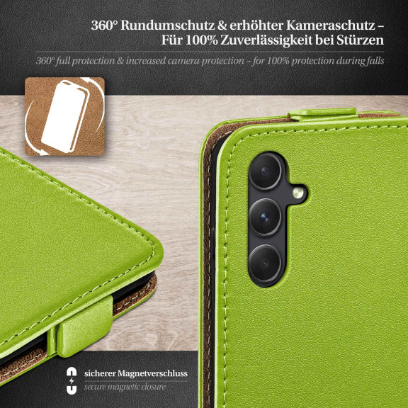 moex Flip Case Samsung Galaxy A54 5G Klapphülle Leder Optik – Weiteres Produktbild 3