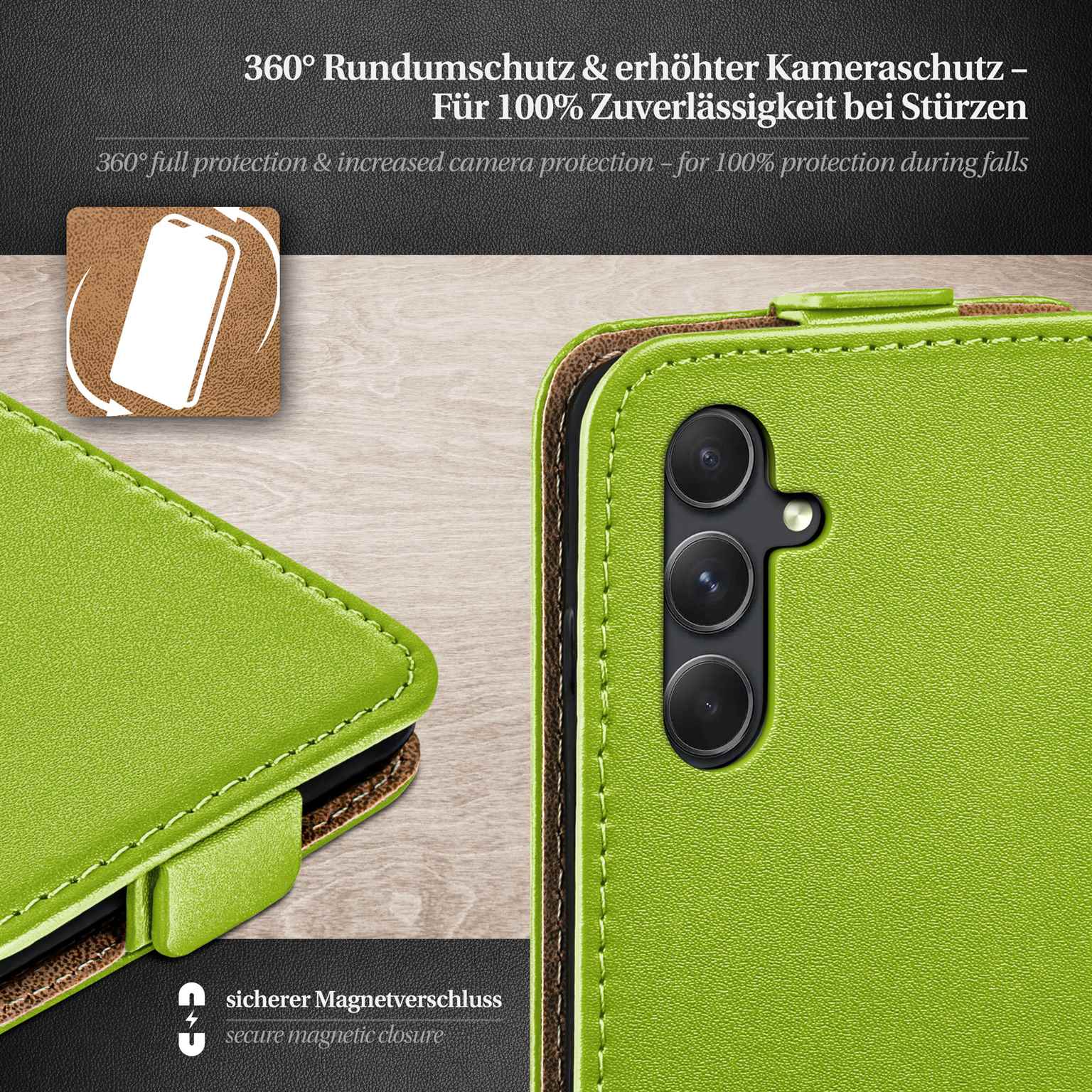 moex Flip Case Samsung Galaxy A54 5G Klapphülle Leder Optik – Weiteres Produktbild 3 moex Flip Case Samsung Galaxy A54 5G Klapphülle Leder Optik – Weiteres Produktbild 3