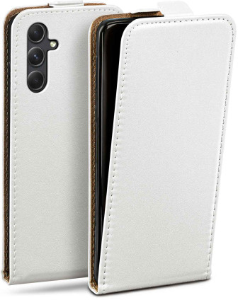 moex Flip Case Samsung Galaxy A54 5G Klapphülle Leder Optik – Pearl-White moex Flip Case Samsung Galaxy A54 5G Klapphülle Leder Optik – Pearl-White
