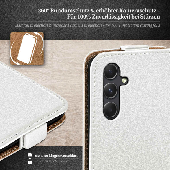 moex Flip Case Samsung Galaxy A54 5G Klapphülle Leder Optik – Weiteres Produktbild 3