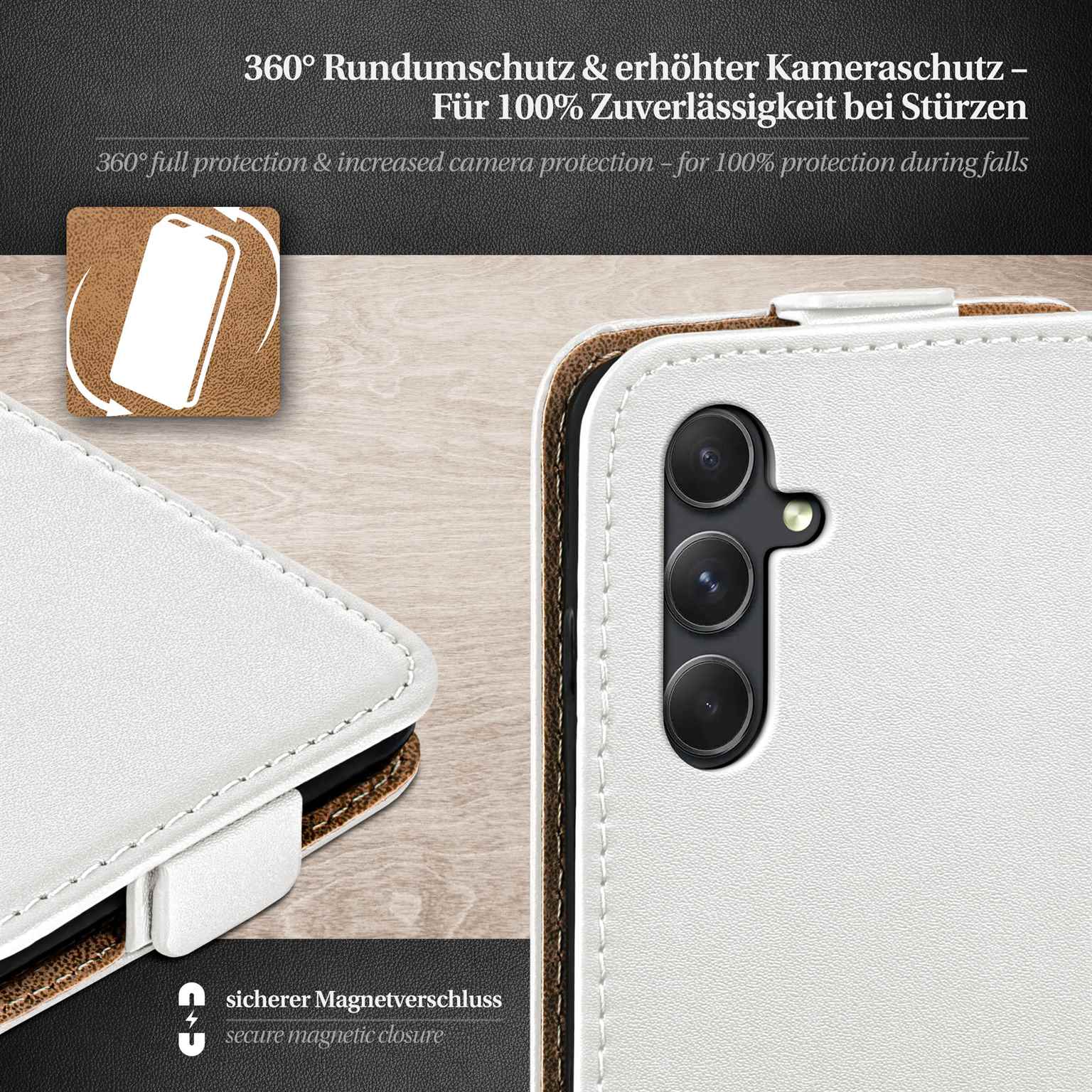 moex Flip Case Samsung Galaxy A54 5G Klapphülle Leder Optik – Weiteres Produktbild 3 moex Flip Case Samsung Galaxy A54 5G Klapphülle Leder Optik – Weiteres Produktbild 3