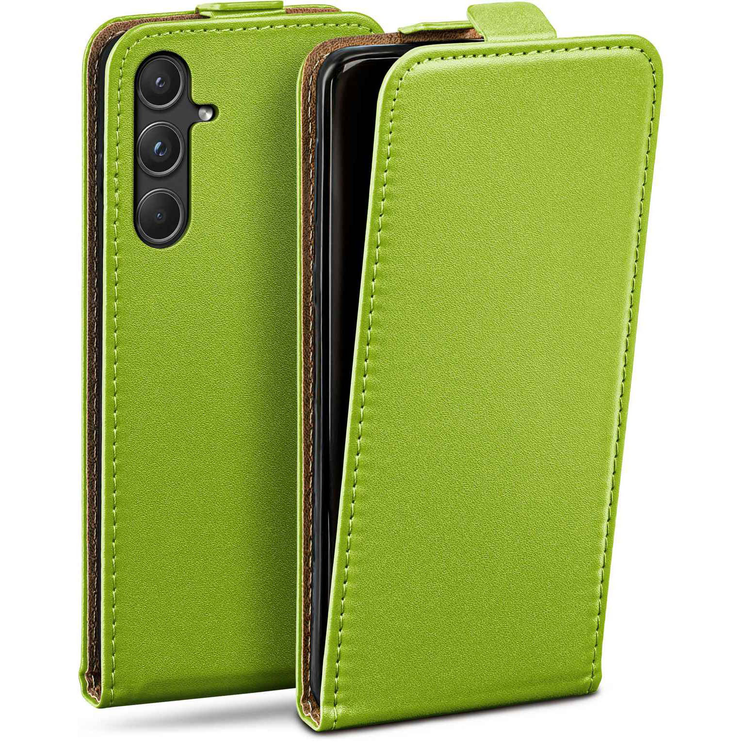 moex Flip Case Samsung Galaxy A55 5G Klapphülle Leder Optik – Weiteres Produktbild 1 moex Flip Case Samsung Galaxy A55 5G Klapphülle Leder Optik – Weiteres Produktbild 1