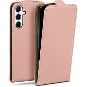 moex moex Flip Case Samsung Galaxy A56 5G Klapphülle Leder Optik – Altrosa