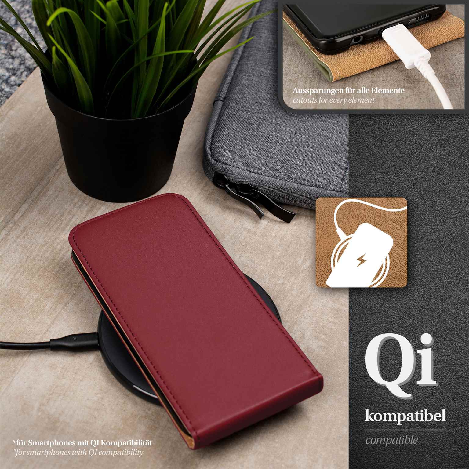 moex Flip Case Samsung Galaxy A56 5G Klapphülle Leder Optik – Weiteres Produktbild 5