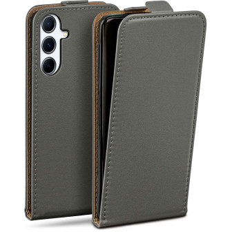 moex Flip Case Samsung Galaxy A56 5G Klapphülle Leder Optik – Graphitgrau moex Flip Case Samsung Galaxy A56 5G Klapphülle Leder Optik – Graphitgrau