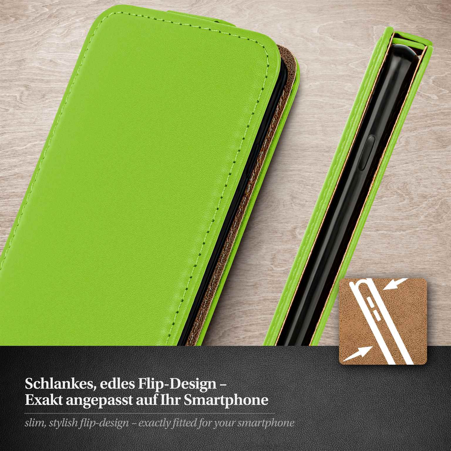 moex Flip Case Samsung Galaxy A56 5G Klapphülle Leder Optik – Weiteres Produktbild 1