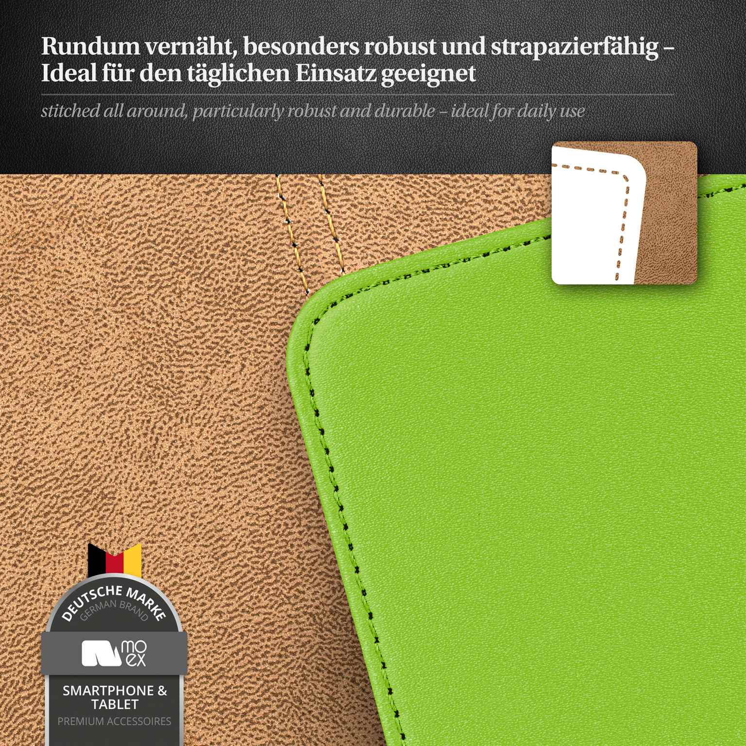 moex Flip Case Samsung Galaxy A56 5G Klapphülle Leder Optik – Weiteres Produktbild 4
