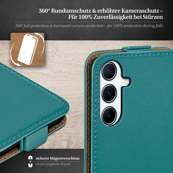 moex Flip Case Samsung Galaxy A56 5G Klapphülle Leder Optik – Weiteres Produktbild 3