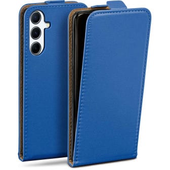moex Flip Case Samsung Galaxy A56 5G Klapphülle Leder Optik – Marineblau moex Flip Case Samsung Galaxy A56 5G Klapphülle Leder Optik – Marineblau