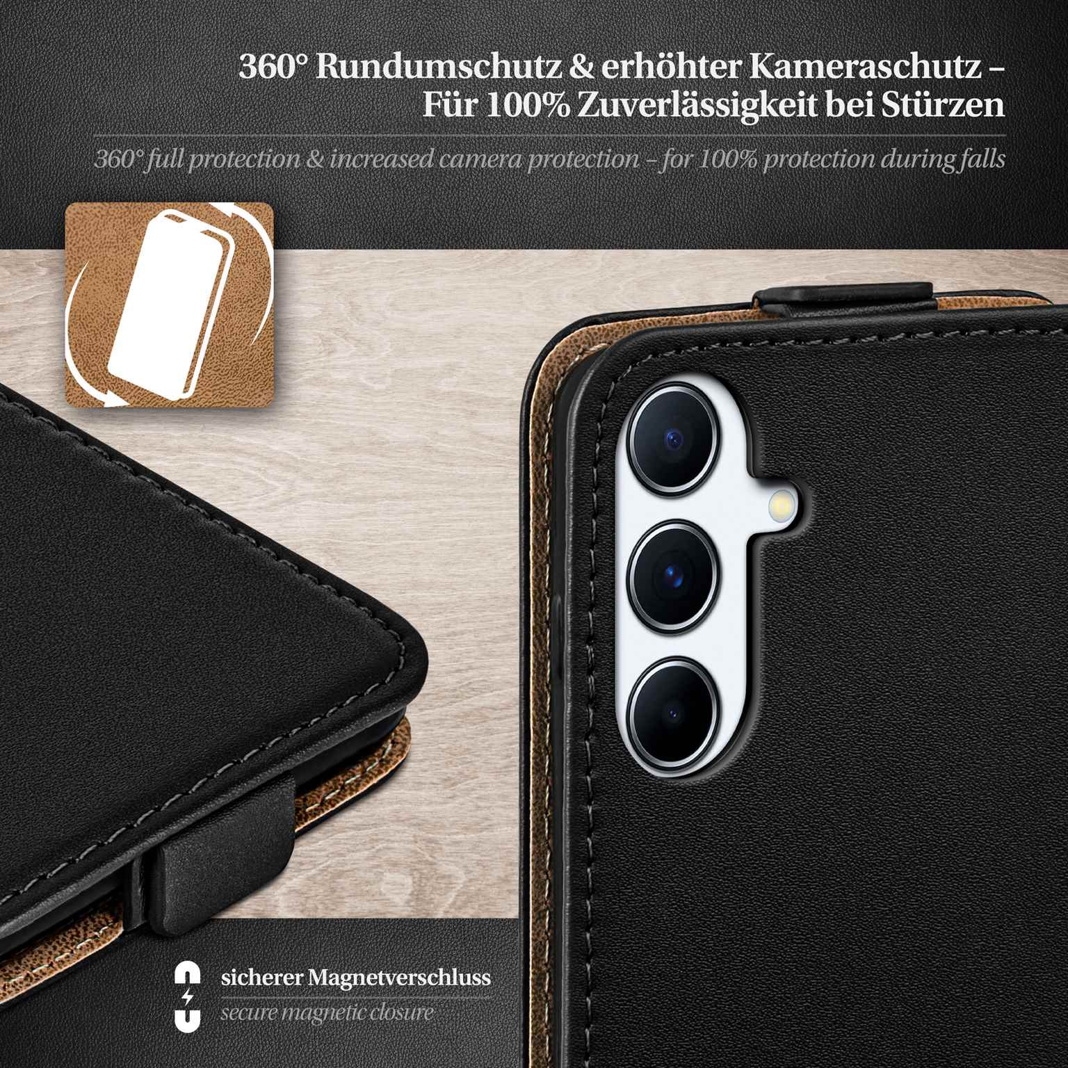 moex Flip Case Samsung Galaxy A56 5G Klapphülle Leder Optik – Weiteres Produktbild 3 moex Flip Case Samsung Galaxy A56 5G Klapphülle Leder Optik – Weiteres Produktbild 3