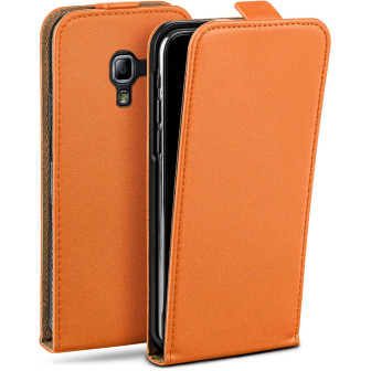 moex moex Flip Case Samsung Galaxy Ace 2 Klapphülle Leder Optik – Canyon-Orange
