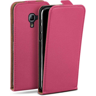 moex moex Flip Case Samsung Galaxy Ace 2 Klapphülle Leder Optik – Berry-Fuchsia