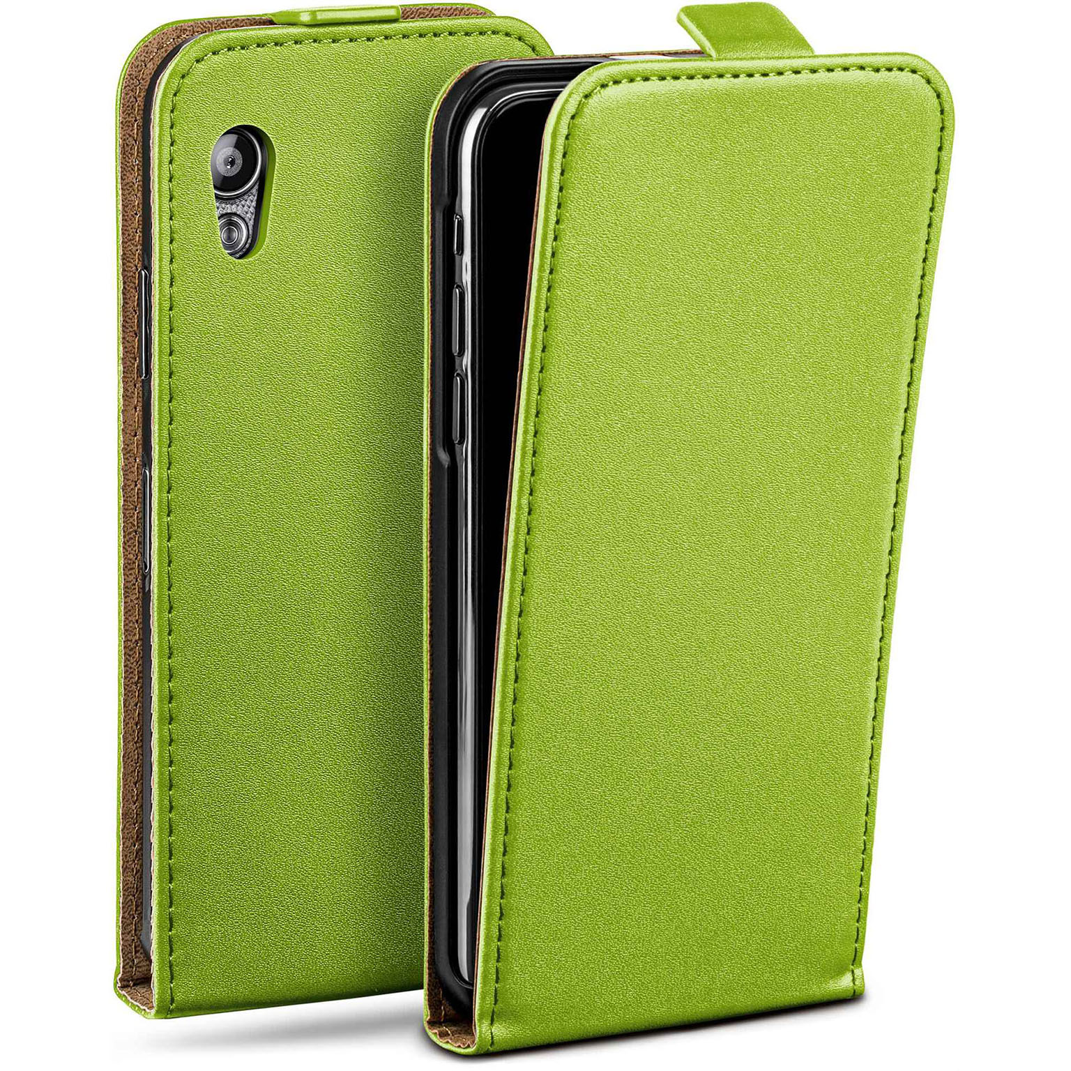 moex Flip Case Samsung Galaxy Ace Klapphülle Leder Optik – Weiteres Produktbild 1