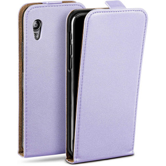moex Flip Case Samsung Galaxy Ace Klapphülle Leder Optik – Violescent moex Flip Case Samsung Galaxy Ace Klapphülle Leder Optik – Violescent