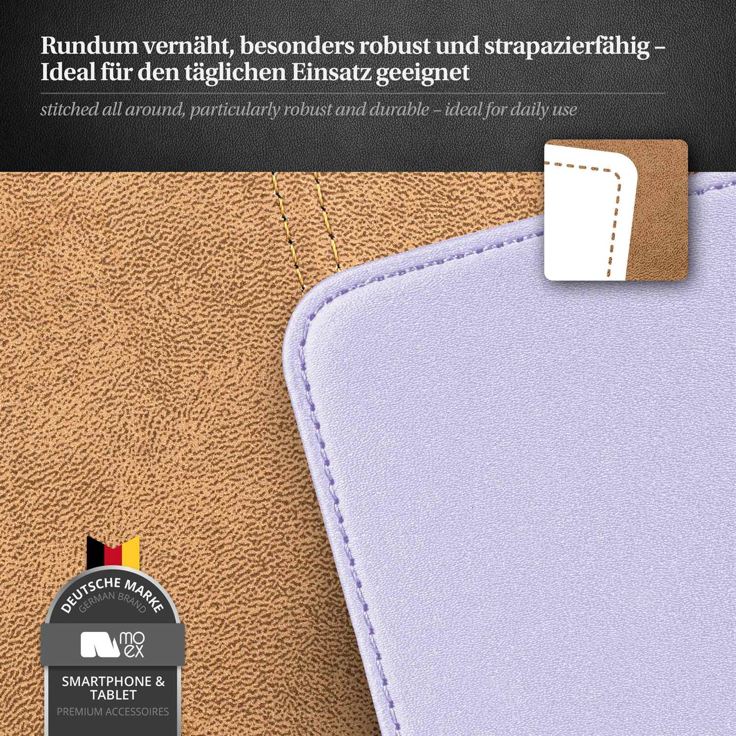 moex Flip Case Samsung Galaxy Ace Klapphülle Leder Optik – Weiteres Produktbild 5