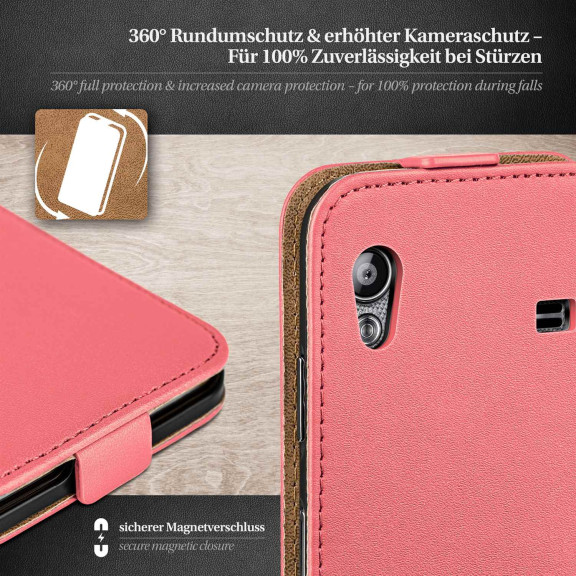 moex Flip Case Samsung Galaxy Ace Klapphülle Leder Optik – Weiteres Produktbild 3