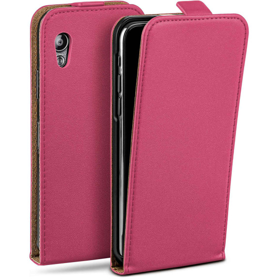 moex Flip Case Samsung Galaxy Ace Klapphülle Leder Optik – Weiteres Produktbild 1