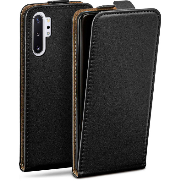 moex Flip Case Samsung Galaxy Note 10 Plus Klapphülle Leder Optik – Weiteres Produktbild 1