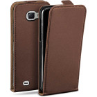 moex Flip Case Samsung Galaxy Note 2 Klapphülle Leder Optik – Produktbild 1