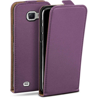 moex moex Flip Case Samsung Galaxy Note 2 Klapphülle Leder Optik – Indigo-Violet