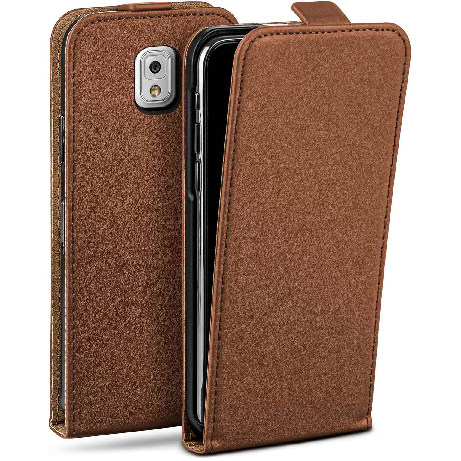 moex Flip Case Samsung Galaxy Note 3 Klapphülle Leder Optik Hauptbild