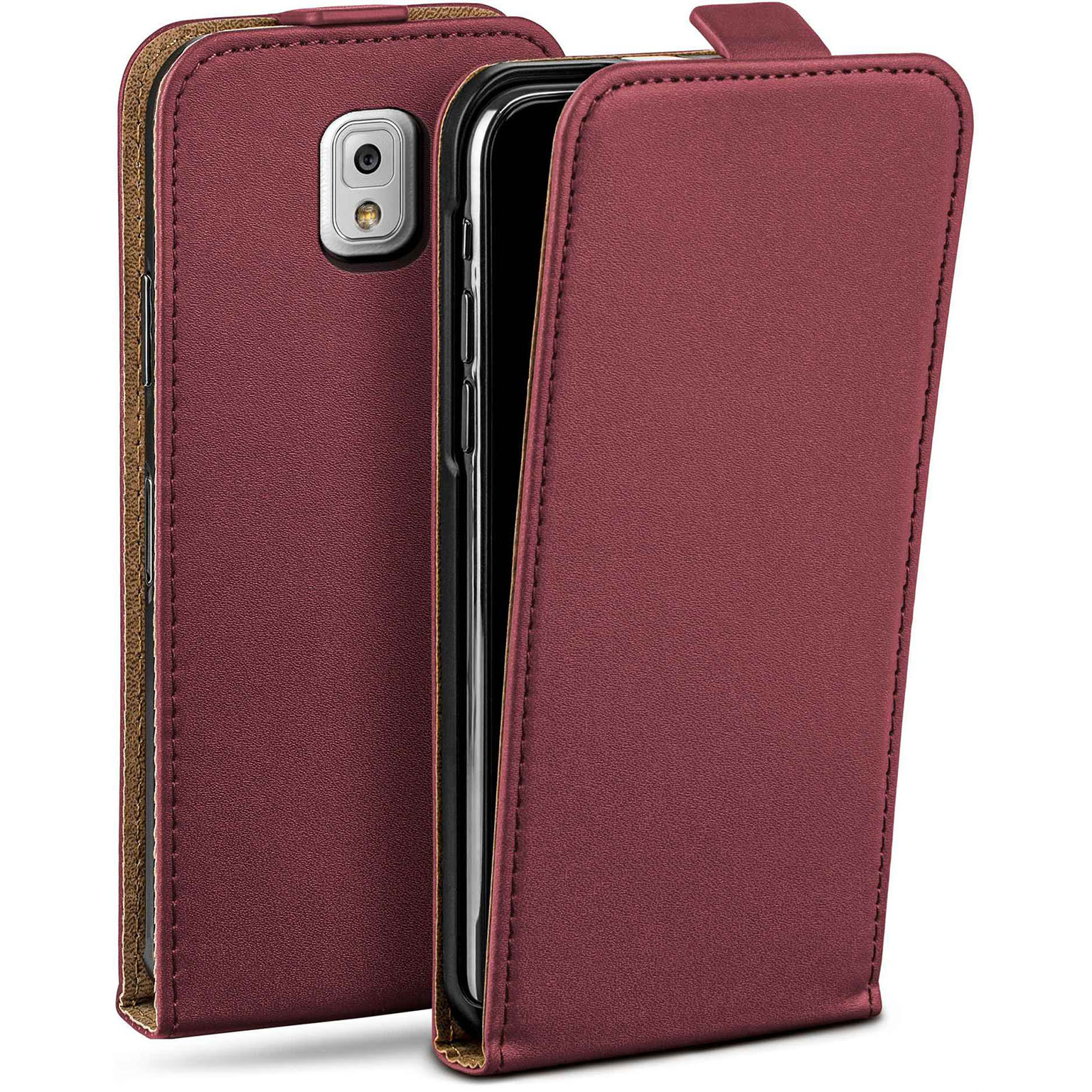 moex Flip Case Samsung Galaxy Note 3 Klapphülle Leder Optik Hauptbild
