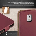 moex Flip Case Samsung Galaxy Note 3 Klapphülle Leder Optik – Produktbild 3