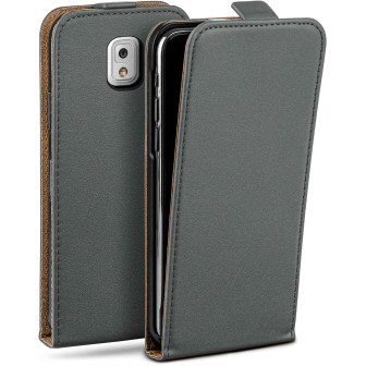 moex Flip Case Samsung Galaxy Note 3 Klapphülle Leder Optik – Anthracite-Gray moex Flip Case Samsung Galaxy Note 3 Klapphülle Leder Optik – Anthracite-Gray