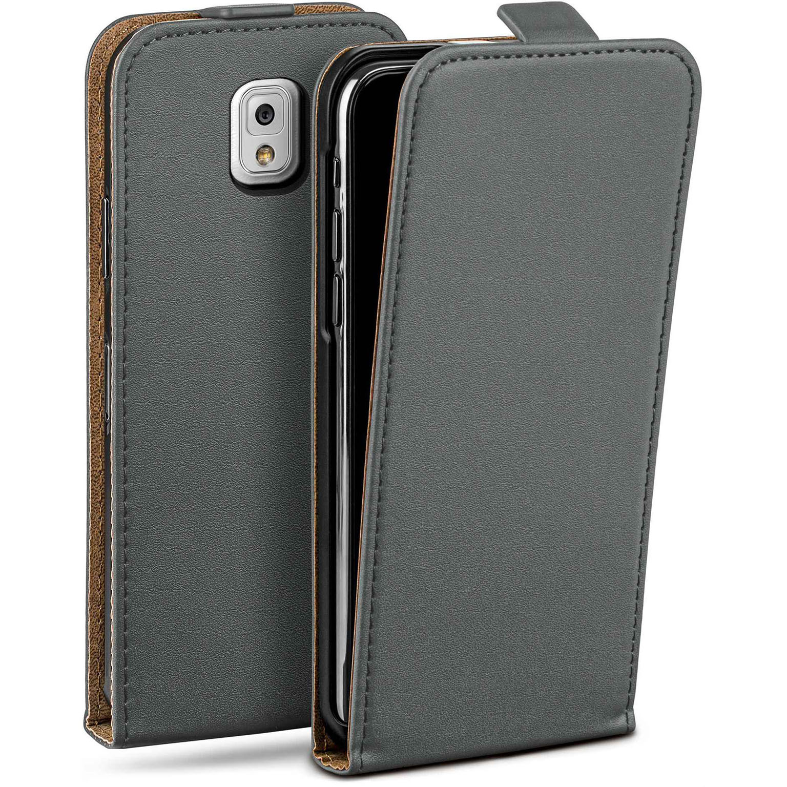 moex Flip Case Samsung Galaxy Note 3 Klapphülle Leder Optik Hauptbild