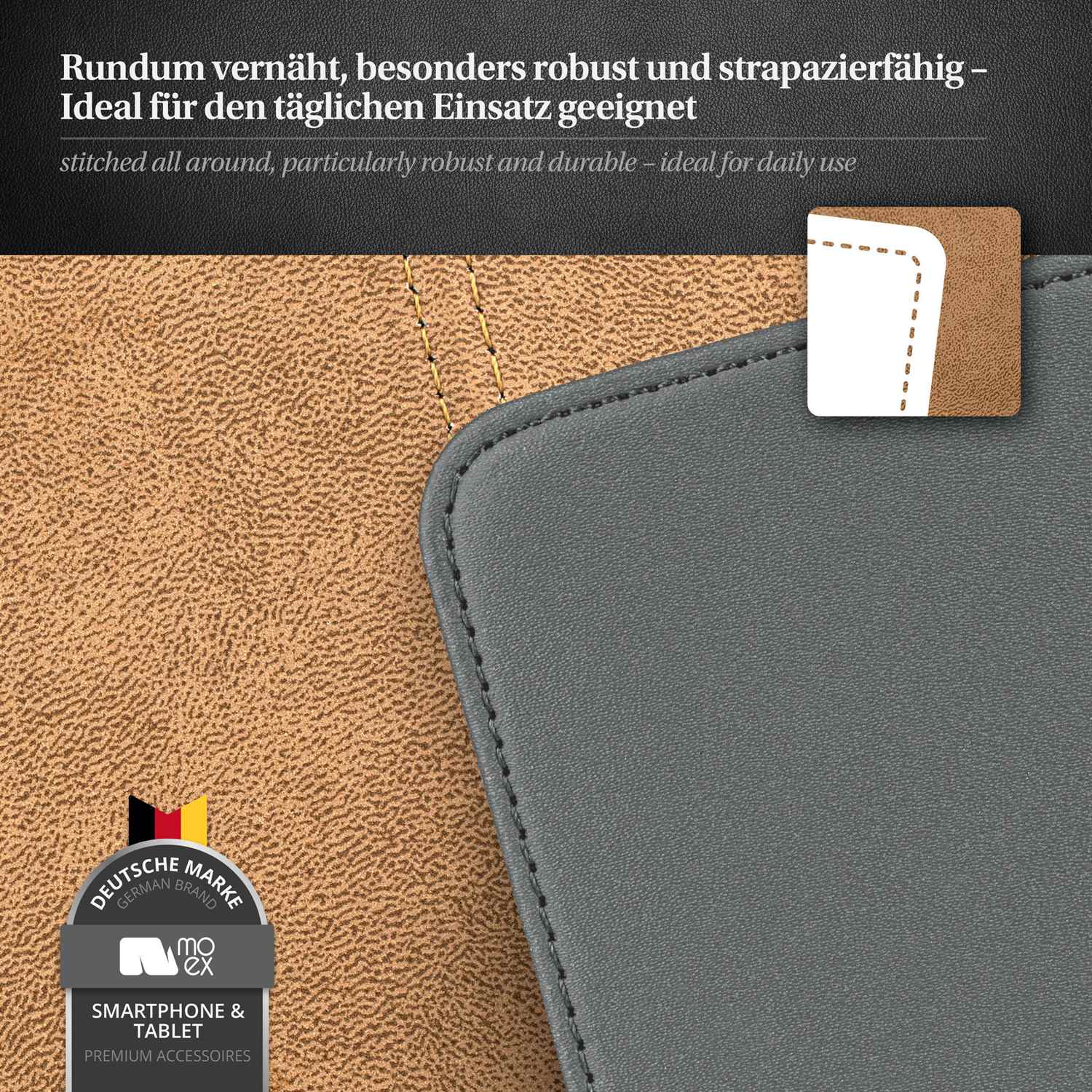 moex Flip Case Samsung Galaxy Note 3 Klapphülle Leder Optik – Weiteres Produktbild 4
