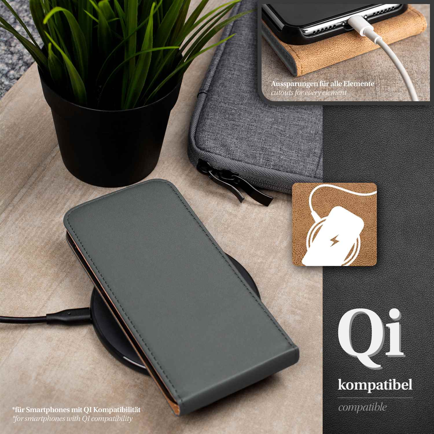 moex Flip Case Samsung Galaxy Note 3 Klapphülle Leder Optik – Weiteres Produktbild 5