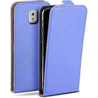 moex Flip Case Samsung Galaxy Note 3 Klapphülle Leder Optik – Sky-Blue moex Flip Case Samsung Galaxy Note 3 Klapphülle Leder Optik – Sky-Blue