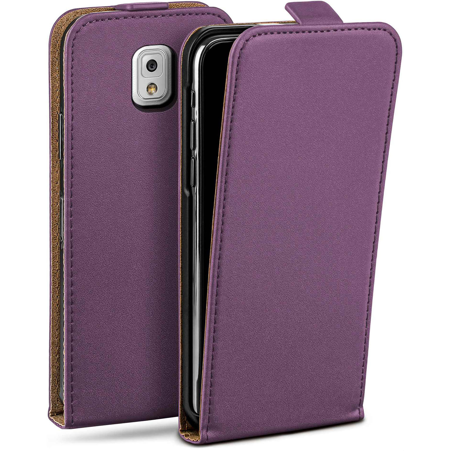 moex Flip Case Samsung Galaxy Note 3 Klapphülle Leder Optik Hauptbild