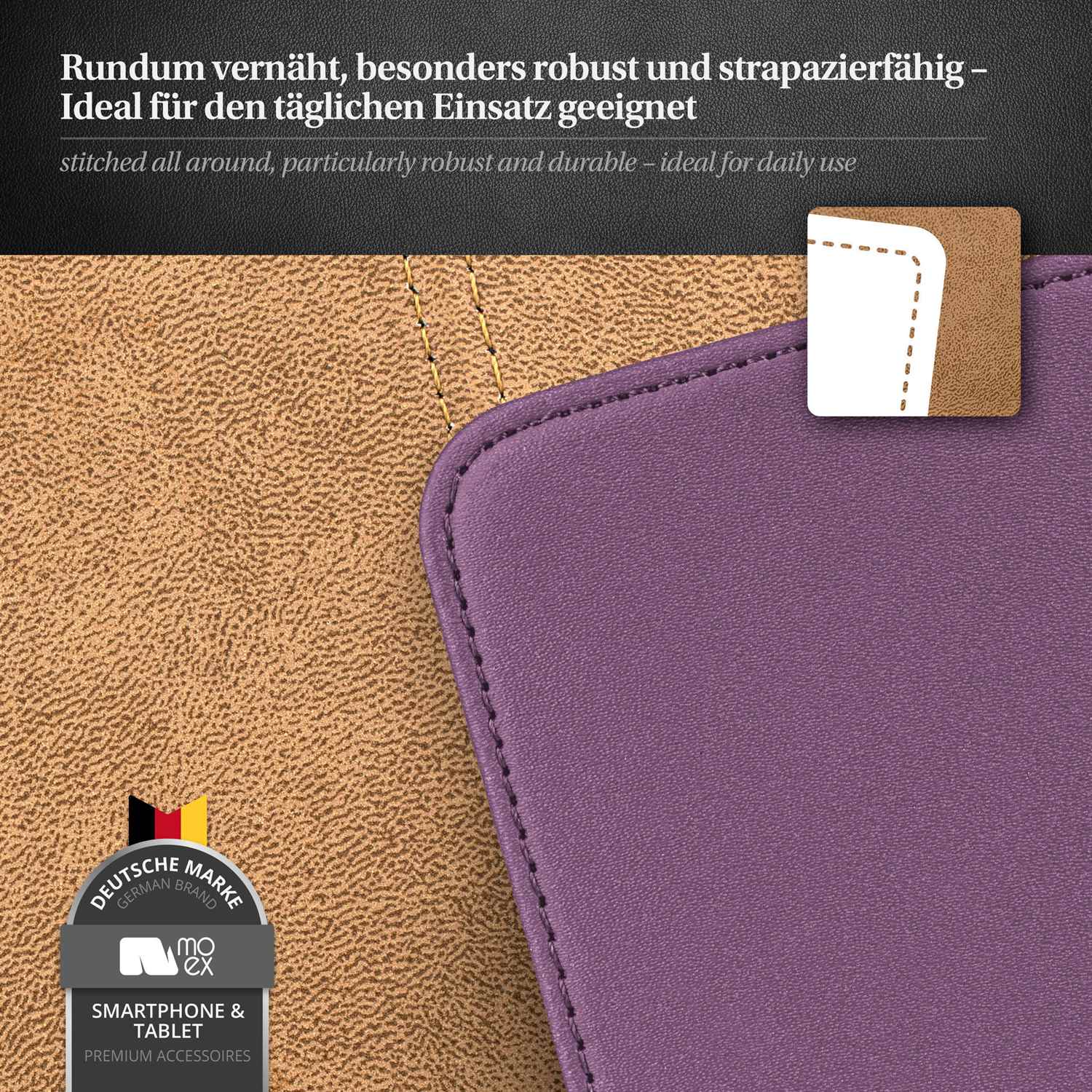 moex Flip Case Samsung Galaxy Note 3 Klapphülle Leder Optik – Weiteres Produktbild 4