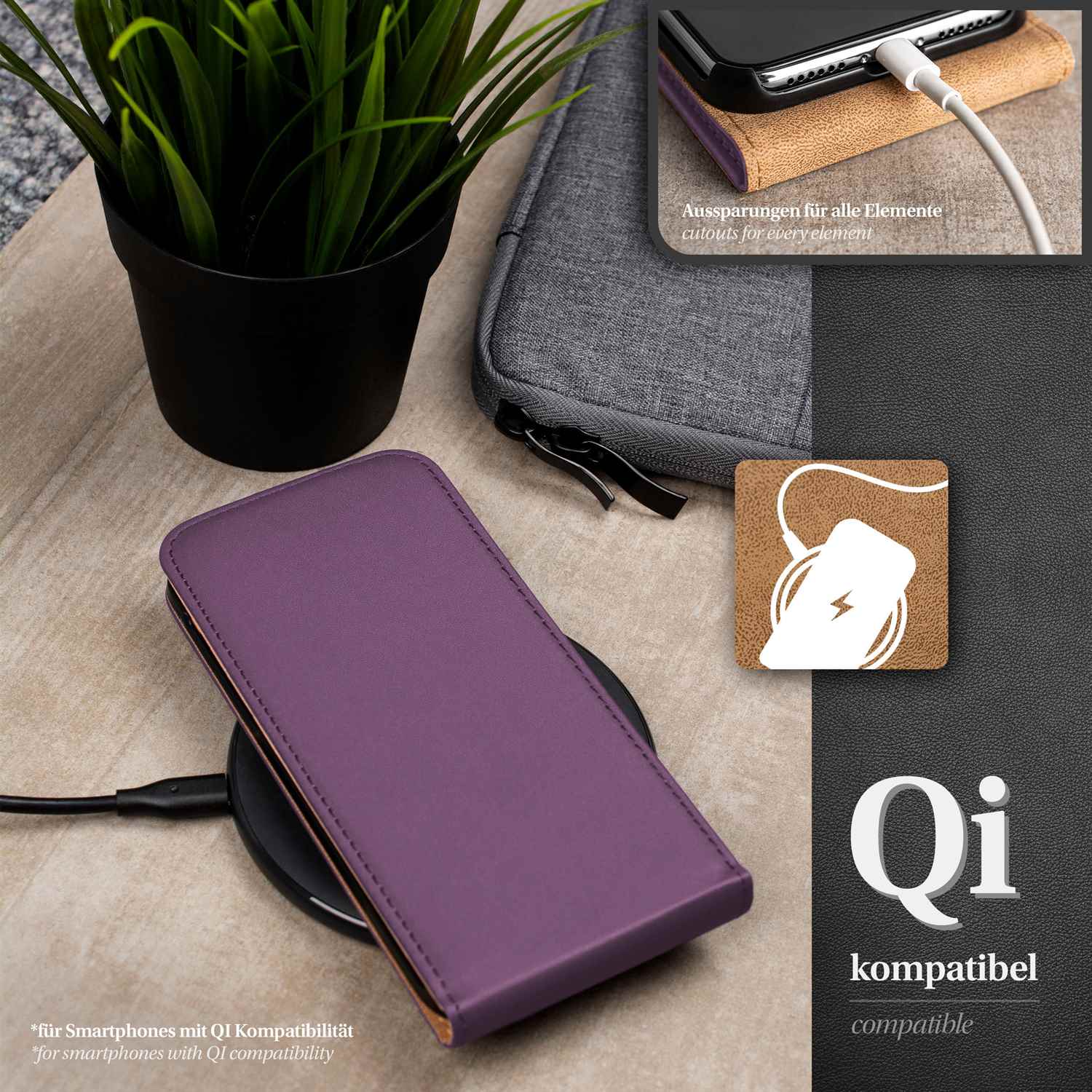 moex Flip Case Samsung Galaxy Note 3 Klapphülle Leder Optik – Weiteres Produktbild 5