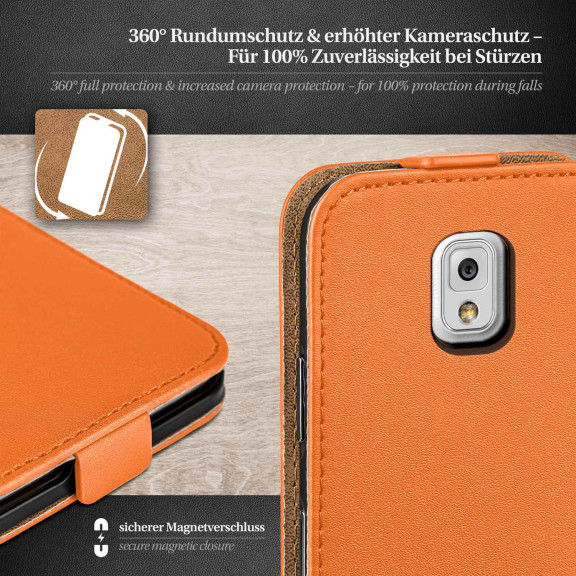 moex Flip Case Samsung Galaxy Note 3 Klapphülle Leder Optik – Weiteres Produktbild 3