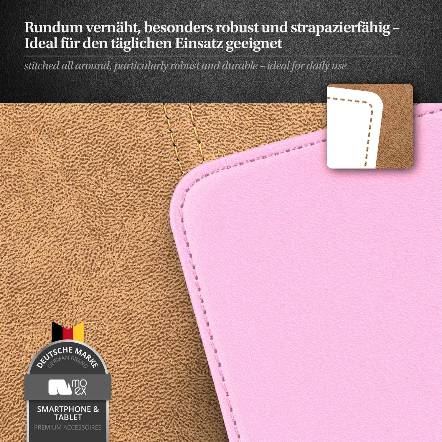 moex Flip Case Samsung Galaxy Note 3 Klapphülle Leder Optik – Weiteres Produktbild 4