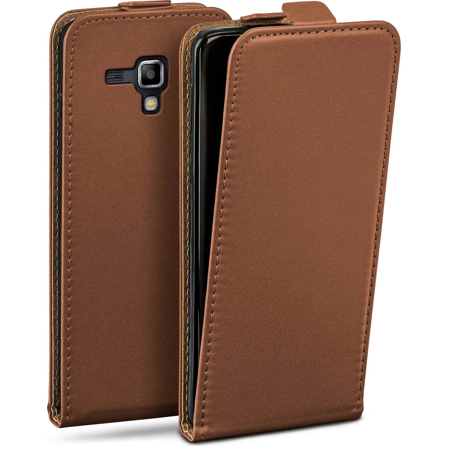 moex Flip Case Samsung Galaxy S Duos 2 Klapphülle Leder Optik Hauptbild