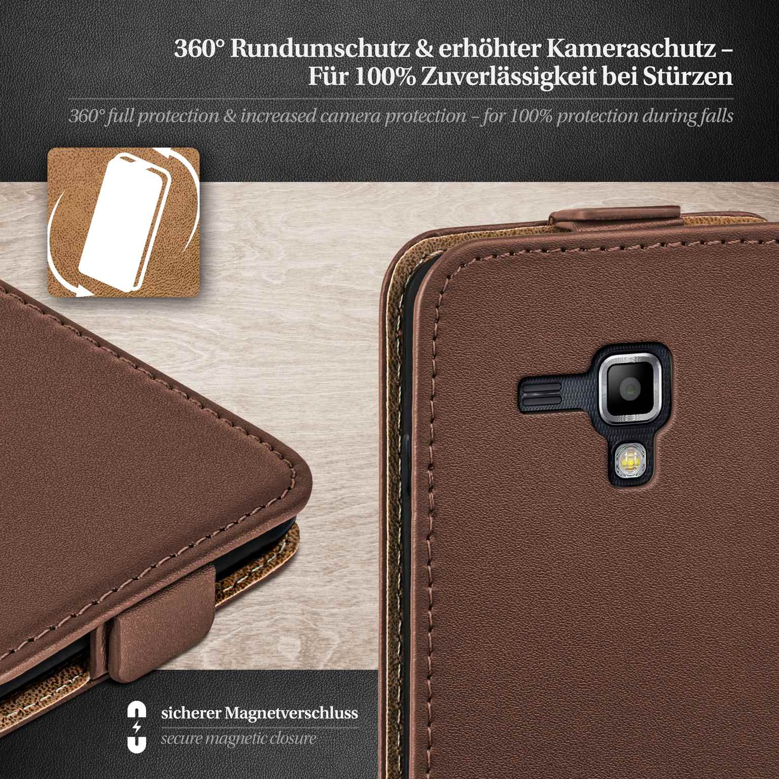 moex Flip Case Samsung Galaxy S Duos 2 Klapphülle Leder Optik – Weiteres Produktbild 3 moex Flip Case Samsung Galaxy S Duos 2 Klapphülle Leder Optik – Weiteres Produktbild 3