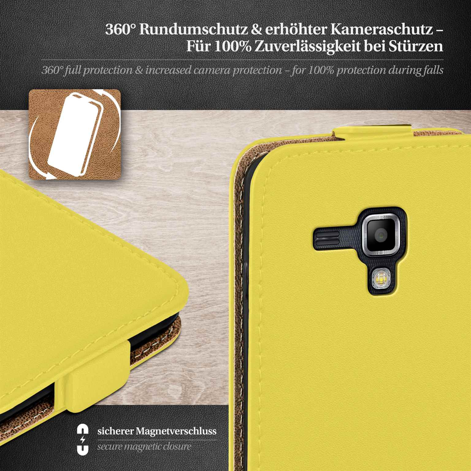 moex Flip Case Samsung Galaxy S Duos 2 Klapphülle Leder Optik – Weiteres Produktbild 3 moex Flip Case Samsung Galaxy S Duos 2 Klapphülle Leder Optik – Weiteres Produktbild 3