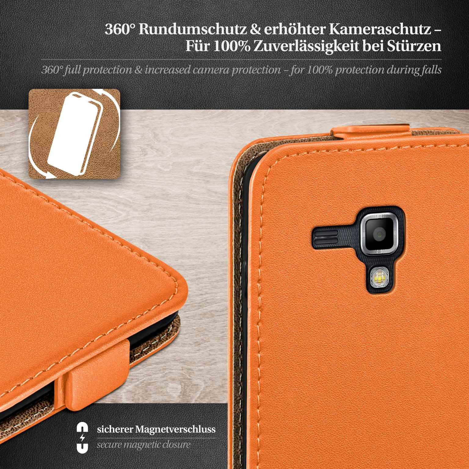 moex Flip Case Samsung Galaxy S Duos 2 Klapphülle Leder Optik – Weiteres Produktbild 3 moex Flip Case Samsung Galaxy S Duos 2 Klapphülle Leder Optik – Weiteres Produktbild 3