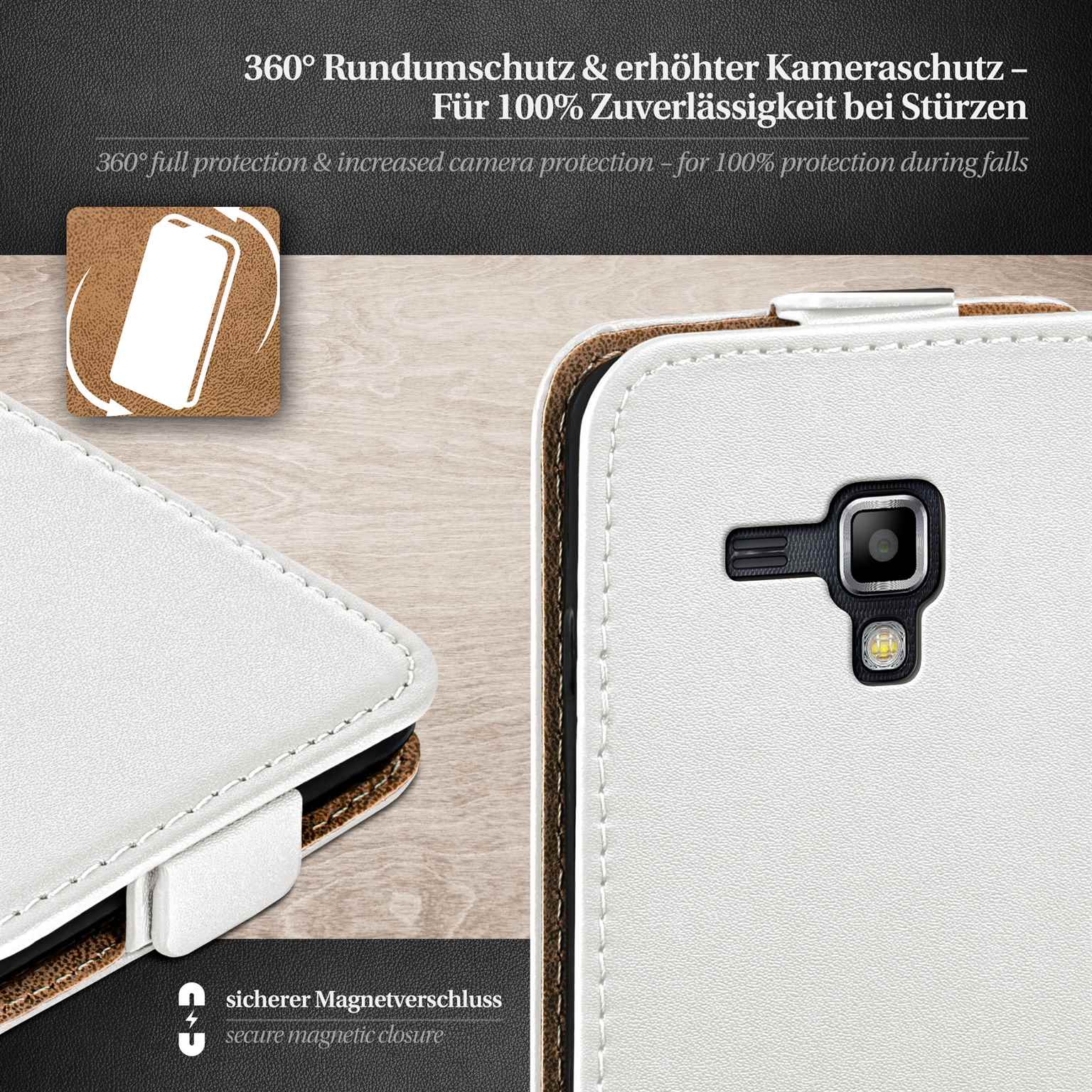 moex Flip Case Samsung Galaxy S Duos 2 Klapphülle Leder Optik – Weiteres Produktbild 3 moex Flip Case Samsung Galaxy S Duos 2 Klapphülle Leder Optik – Weiteres Produktbild 3