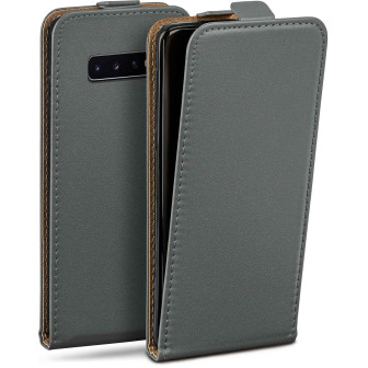 moex Flip Case Samsung Galaxy S10 Plus Klapphülle Leder Optik – Anthracite-Gray moex Flip Case Samsung Galaxy S10 Plus Klapphülle Leder Optik – Anthracite-Gray