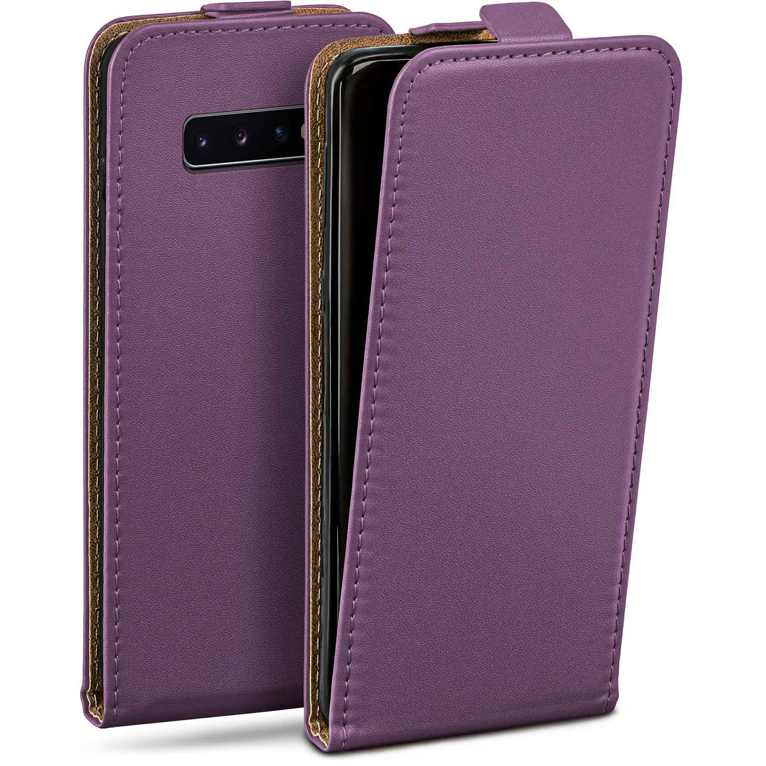 moex Flip Case Samsung Galaxy S10 Plus Klapphülle Leder Optik – undefined
