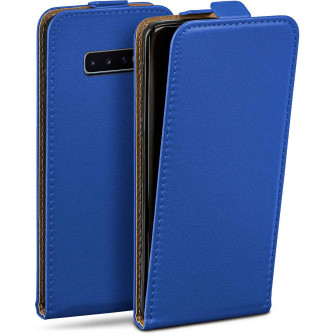 moex moex Flip Case Samsung Galaxy S10 Klapphülle Leder Optik – Royal-Blue